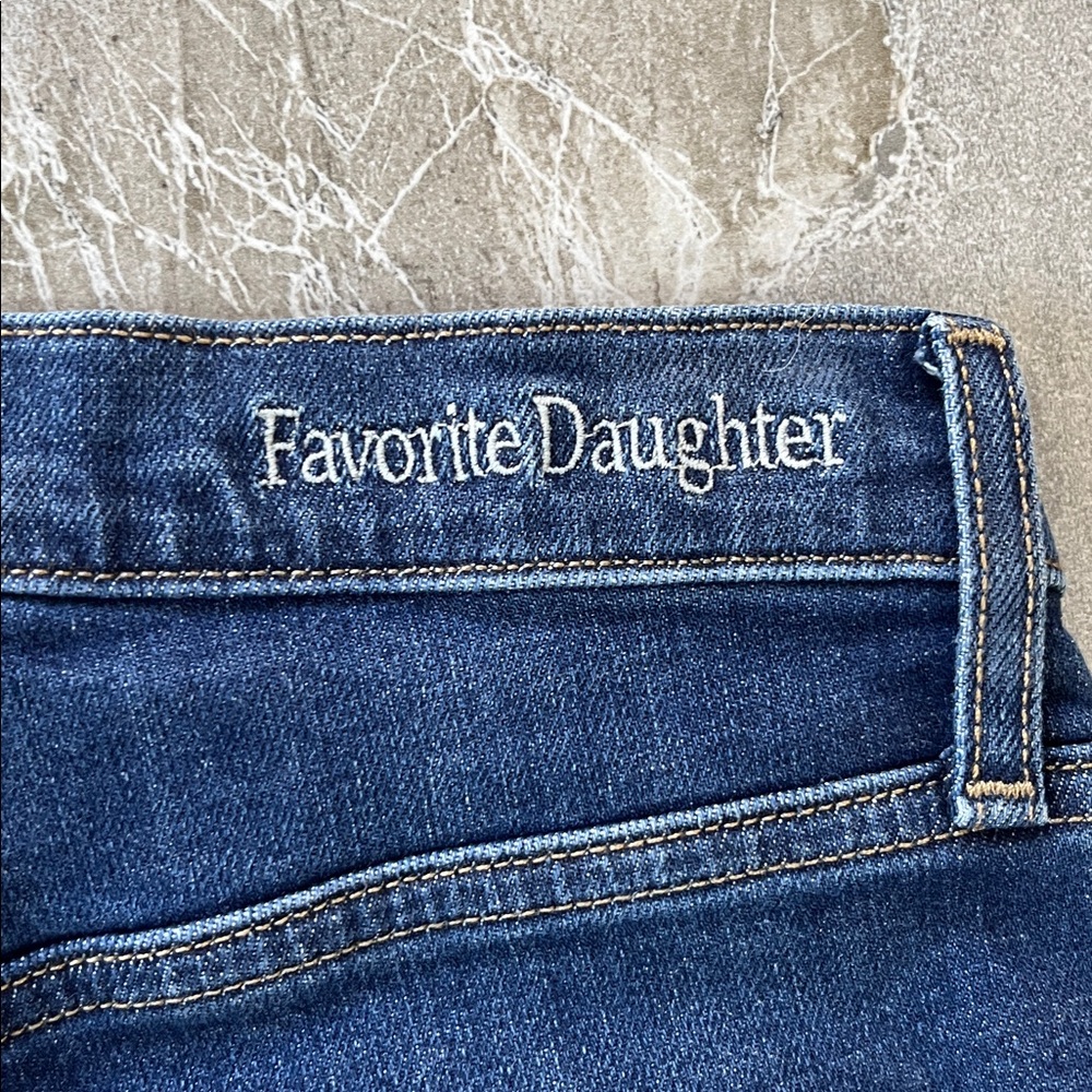 Favorite Daughter The Valentina Shortie Super High Rise Boot Jeans, Woodside - Picture 7 of 14